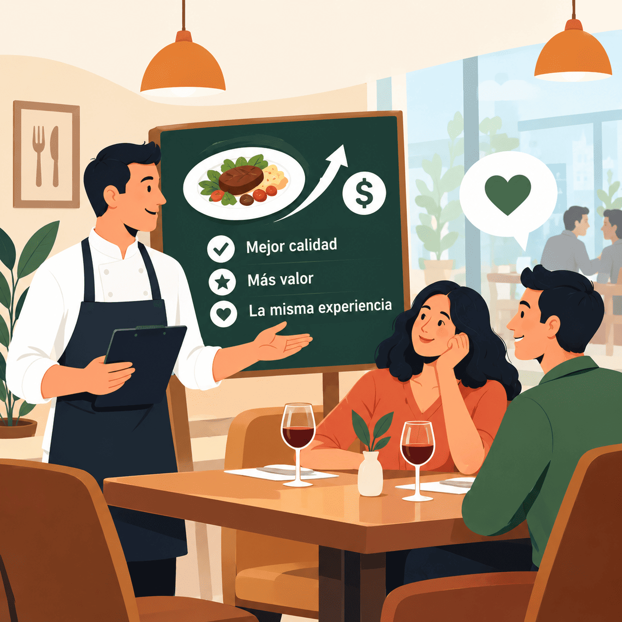 Estrategia de precios para restaurantes y clientes felices